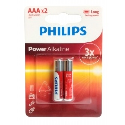 Blister de Pila Alkalina Blister X 2 AAA Power PHILIPS