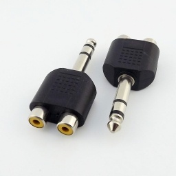Adaptador Doble Jack Rca a 14 (6.5mm) Stereo