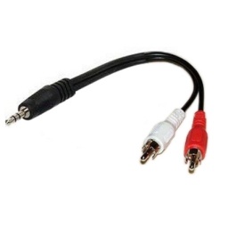 Cable Adaptador de 3.5 St. a doble Rca Macho