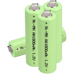 Pila Recargable AA 1.2V 1800MA Con Colilla Para Soldar