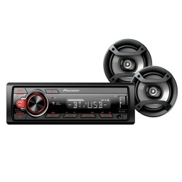 Autorradio Pioneer con Juego de Parlantes 16 cm y Bluetooth