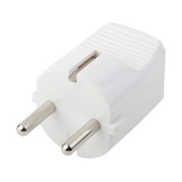 Ficha Schuko 16A Blanco con Salida Recta Electraline