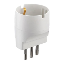 Adaptador Schuko a 3 en Linea - Color Blanco Electraline