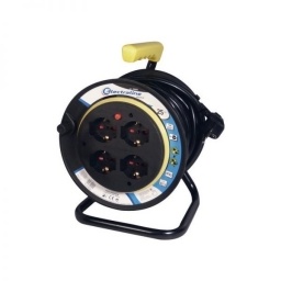 Alargue 25MTS con Carrete Enrollador  4 Schuko + Tierra Electraline ELECTRALINE
