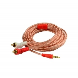 Cable 2 Plug Rca a Plug 3.5MM 3.65 Metros - Conectores Rca 90� AUDIOPIPE