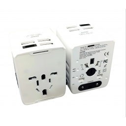 Adaptador Universal de viaje con Multiconector y protecci�n + USB 5V 3AMP 2500W