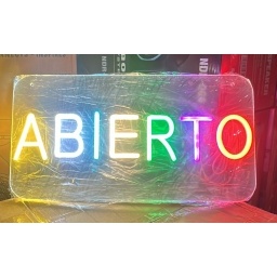 Cartel Neon de Led Abierto con fuente de alimentacion 12v 3A