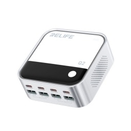 Cargador Digital de 8 Puertos Gan - 120W Gris RELIFE