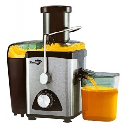 Juguera Extractor Eléctrica 800w 1,6 Litros 2 Velocidades Plateado STARLUX