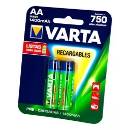 Pila Recargable Aa 1400 Ma Precargada Varta Blister X2