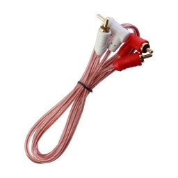 Cable 2 Rca a 2 Rca en Angulo 90� Full Cobre - 90 cm VOYZ