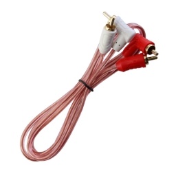 Cable 2 plug Rca a 2 plug Rca en Angulo 90� Full Cobre - 1.8 Metros VOYZ