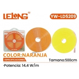 Cinta Led Neon 5M Naranja 14.4W LELONG