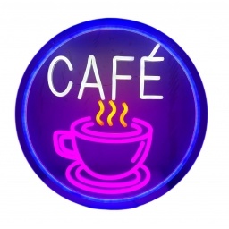Cartel Neon de Led Cafe