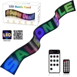 Pantallas LED inteligentes con Bluetooth, módulo LED RGB, sticker matriz de letreros, panel LED de píxeles, letrero desp