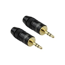 Par de conectores 3.5mm estereo chapados en oro  BLASTKING