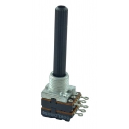 Potenciometro Doble eje estriado largo 50K