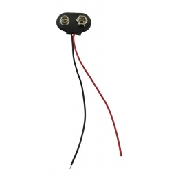 Porta Bateria de 9V Broche Clips de Bater�a Forma T  15CM Negro Rojo MIYAKO USA