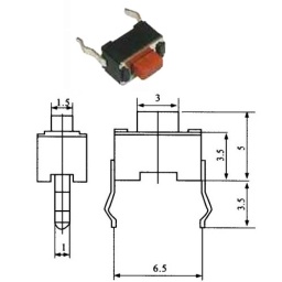 TACT SWITCH A06-3X6X5 180º