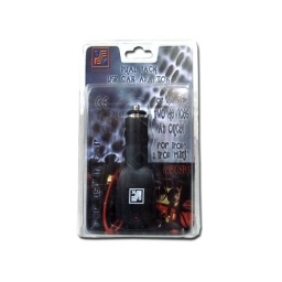 Cargador de 12/24v /doble usb p/auto CC23 BK