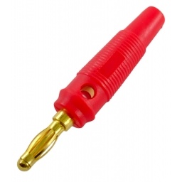 Plug Banana Goma Rojo con Tornillo MIYAKO USA