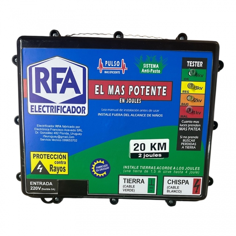 Cerca Electrica 220V- 20 Km RFA