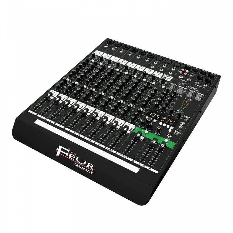 Consola Mezcla Audio Link 10 Canales Pro con USB FEUR