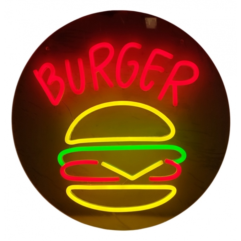 Cartel Neon de Led Burguer