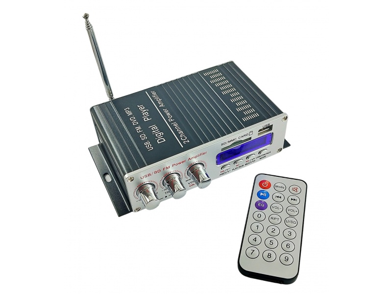 AMPLIFICADOR  DE AUDIO ESTEREO 12V - 20W  GENERICO